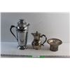 Image 1 : Silver Coffee Pots and a Basket Dish