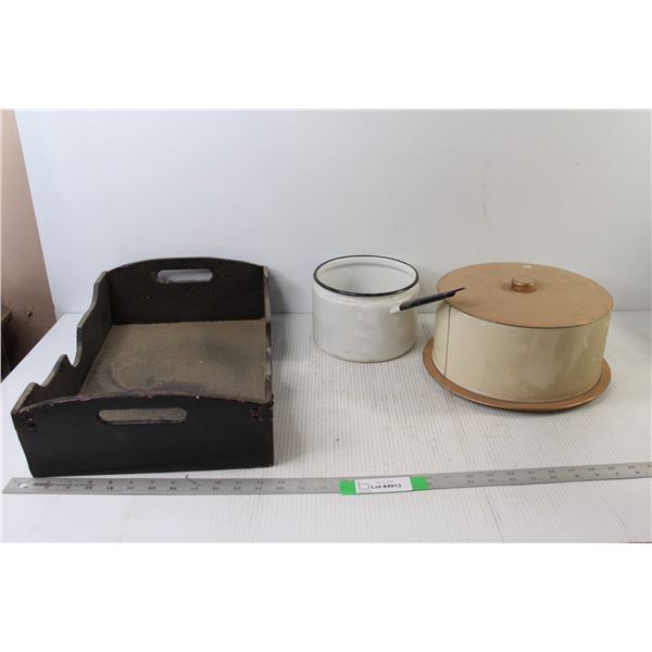 Cake Cover Tray, Pot, Wooden Tray