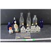 Image 1 : Salt and Pepper Shakers, (7) Cologne Bottles, Decorative Spoon, (4) Glass Bottles