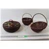 Image 1 : (3) Wicker Baskets