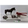 Image 1 : Measuring Tape, Toy Horse, Squeezer, Fireplace Tool, Fishing Reel