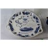 Image 2 : Kerosene Lamp Chimney, Blue Delft Tray/Plate, Blue betty Teapot