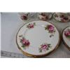 Image 3 : Royal Albert " American Beauty" (7) Plates, Bowl, (4) Saucers, (5) Cups