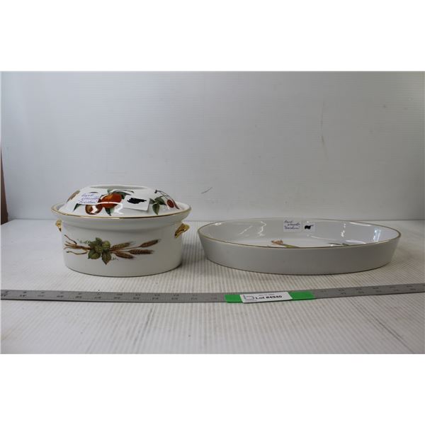 Royal Worcester Evesham Tray and Casserole Dish