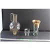 Image 1 : Coffee Pot, Glass and Green/Brass Glass Vase