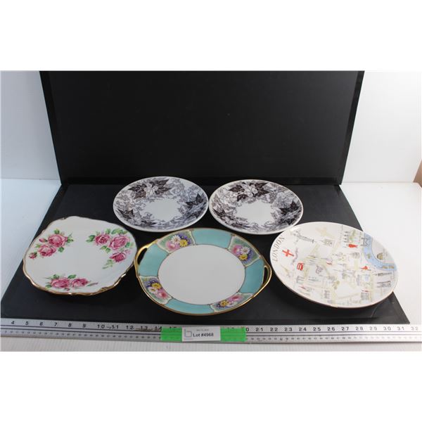 (5) Ceramic Decorative Plates - Royal Chelsea, Lady Margaret and Bavaria