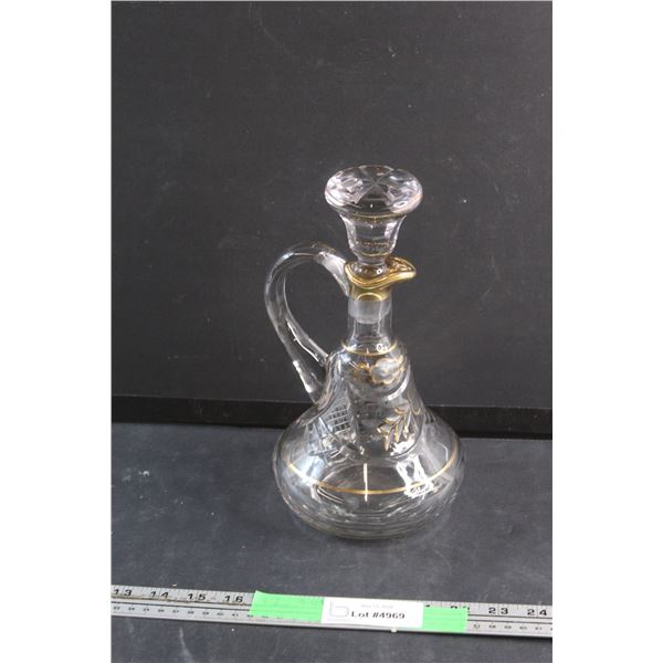 Brass and Glass Liquor Decanter