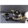 Image 6 : Black Ceramic Tea Pot and Cream & Sugar Set, Vase and Metal Cream & Sugar Set