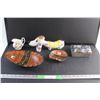 Image 1 : Ceramic Dog Piggy Bank, Creamer, Jewelry Box and Serving Trays