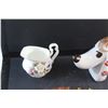 Image 5 : Ceramic Dog Piggy Bank, Creamer, Jewelry Box and Serving Trays