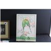 Image 2 : Framed Modern Art Print, Serving Floral Ceramic Tray, Pewter Dish and Parrots Gift Box