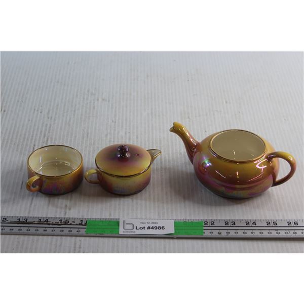 Royal Winton Ceramic Tea Pot and Cream & Sugar Set