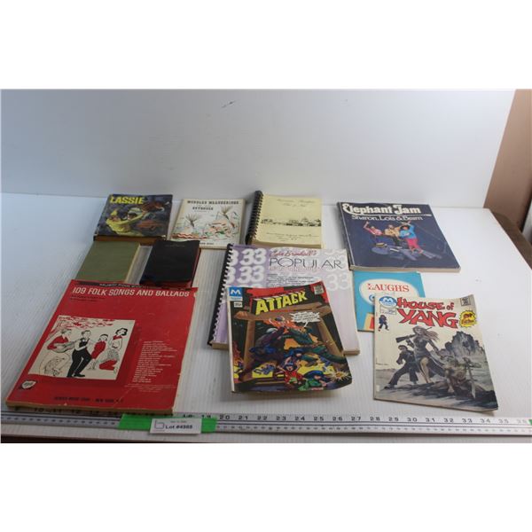 Comics, Notebook and Books - The Hymn Book, Lassie and House of Yang