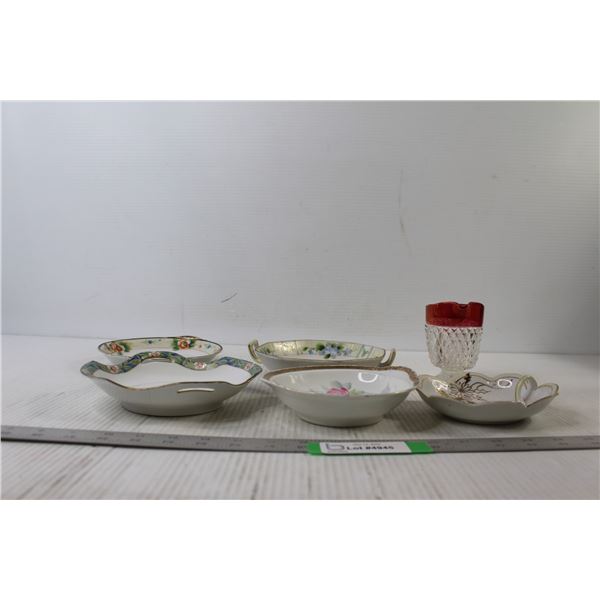 (5) China Bowls, Cream Pourer