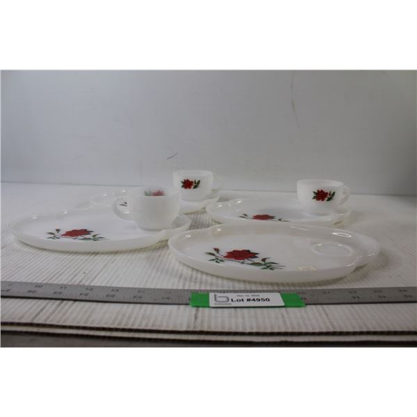 (3) Hostess Sets, One Hostess Tray