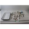 Image 1 : Enamel Tray, Assorted Silverware Cutlery