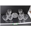 Image 1 : (8) Various Crystal Stuart Wine Glasses w/ (8) Plates