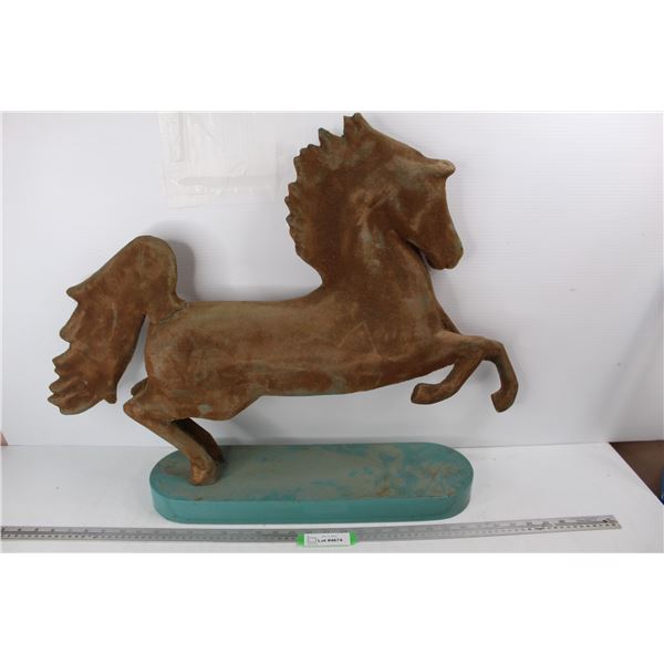 *Vintage Plastic Horse Statue- 30'' x 23'' - Tail Damaged- Needs Repair