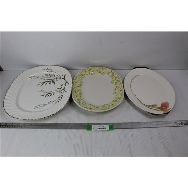 (3) Large Serving Plates, Villory & Boch, Whitmore, Misc.