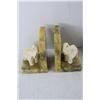 Image 2 : Pair Of Elephant Book Ends, Flowered Vase Japan