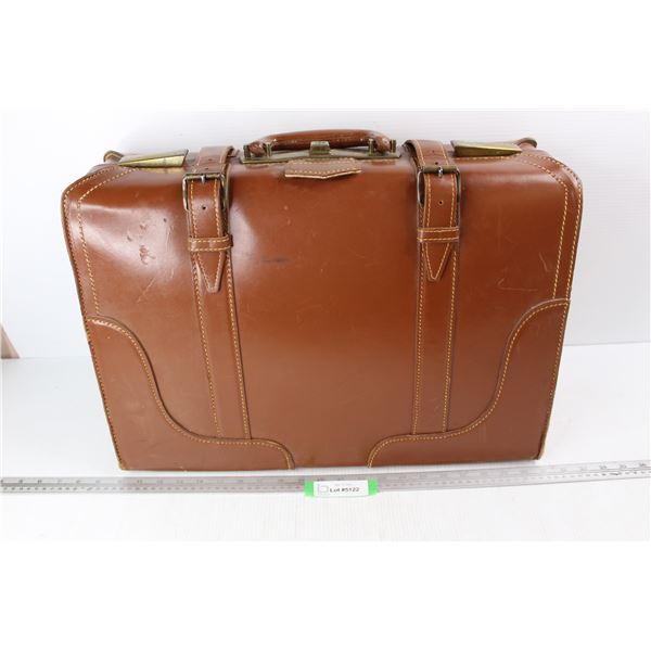*Vintage Leather Birkdale Suitcase, 21'' x 9'' x 15.5''- As Is