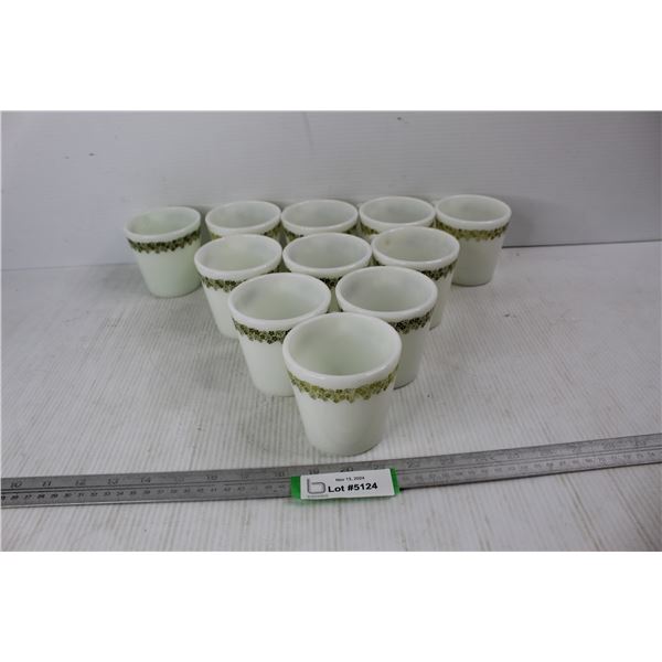 (11) Vintage Pyrex Daisy Coffee Cups