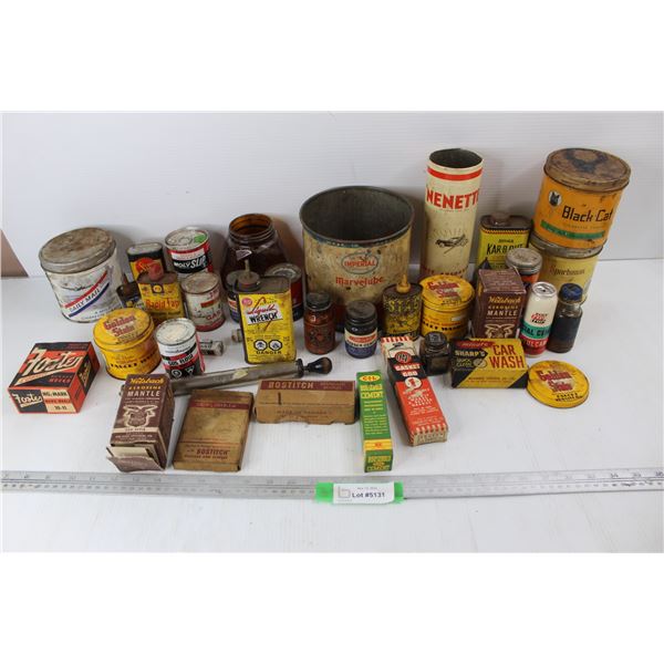 *Various Garage/ Tabacco Tins, Imperial, Liquid Wrench, Misc