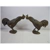 Image 2 : Pair of Rooster Ashtrays,(2) Decorative Horse Plates and Wood Cow Figurine