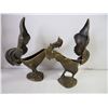 Image 3 : Pair of Rooster Ashtrays,(2) Decorative Horse Plates and Wood Cow Figurine
