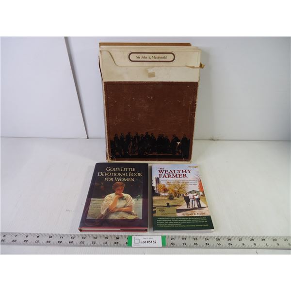 Vintage 1967 Fathers of Confederation Portfolio and (2) Books as pictured