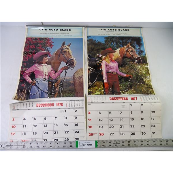 (2) Vintage Calendars-Assiniboia Sask.