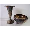 Image 4 : Silver Plated Sugar Shaker,Footed Bowl and Vase