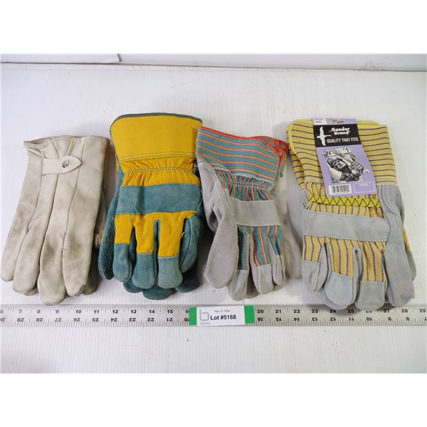 (4) Pairs of Work Gloves- (1) is brand new