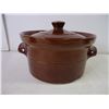 Image 2 : Bean Crock Set with (2) Crock Bowls with Lids-Stamped