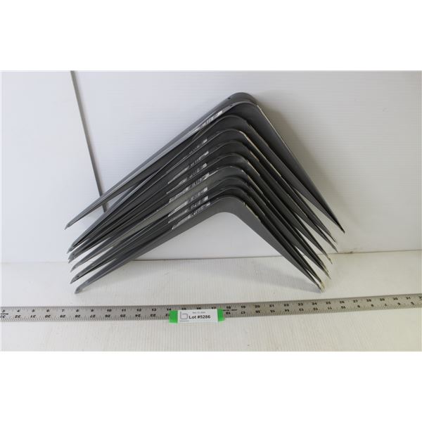 (9) Stanley 12" x 14" Metal Shelving Brackets