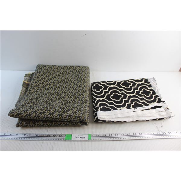 (2) Fabrics 58'' W x 2 1/2 m and 55'' x 98''