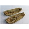 Image 2 : Vintage Cowhide Moccasins - Size 11/12 M - Needs Bead Repair