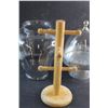 Image 4 : *Glass Vase, Cheese Dish with a Lid and (3) Wooden Key Racks