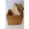 Image 3 : Butter Crate - Wood 13.5" x 13.5" x 11.5", Assorted Old Newspapers