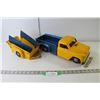 Image 1 : Structo Pressed Steel Truck 17" Long & Trailer 10" Long - As is