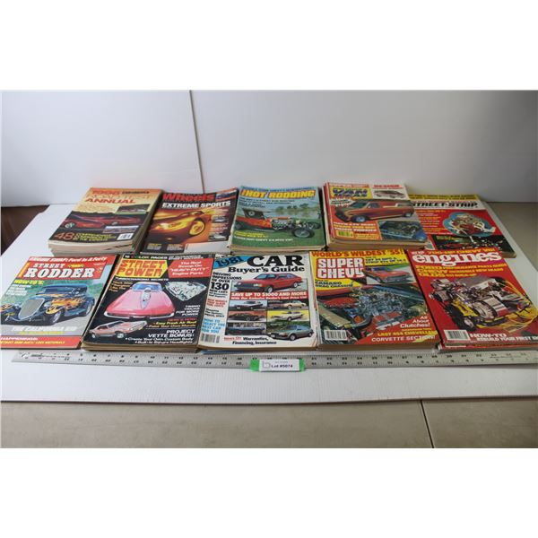 Assorted Car Magazines (Car & Driver, Street Rodder, World of Wheels)