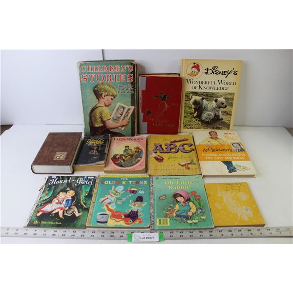 Assorted Children's Books (Little Women, Disney, Art Linkletter, ABC Playbook)