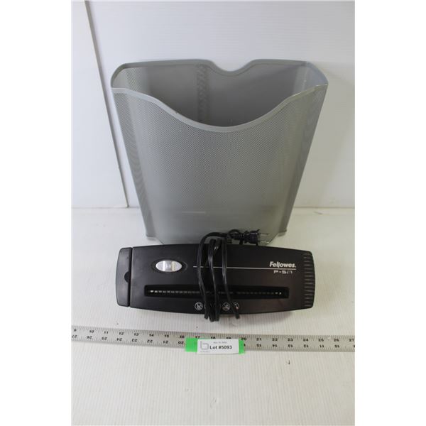 Fellowes P-SM Paper Shredder (Working) And Shred Basket 14" Tall