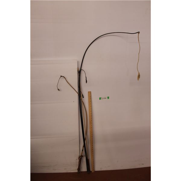 (4) Whips 41" - 67" Length Range, Yard Stick - Wood - 36" Length