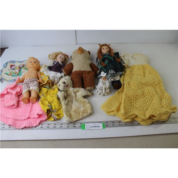 Assorted Children's Toy Dolls And Dress Up Clothes, Puppet, Anne of Green Gables, Knit Dress for Inf