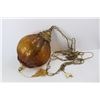 Image 2 : Vintage Amber Glass Swag Lamp- As is