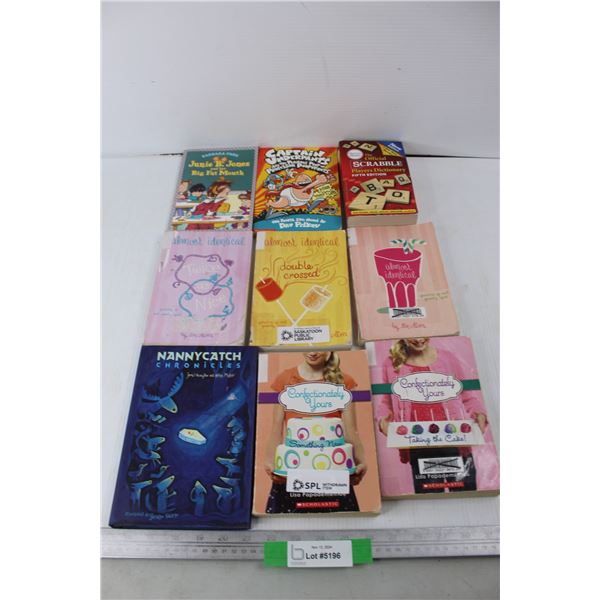 (9) Various Children's Books, Captain Underpants, Twice As Nice, Misc.