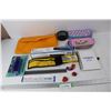 Image 1 : Lot Of Various Office/ School Supplies, Hole Paper Punch- NIB, Rulers, Misc.