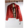 Image 1 : Madden Girl Women's Red leather Jacket, Size Large w/ Tags