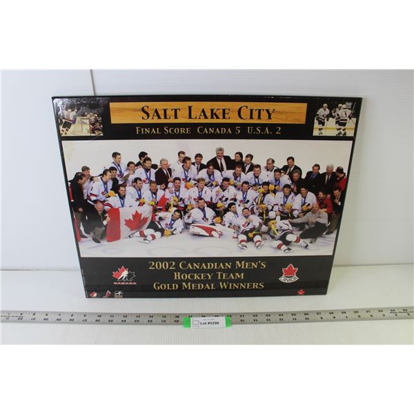 Wall Art - 2002 Canadian Men's Hockey Team Gold Medal Winners - 19.75" x 15.75"